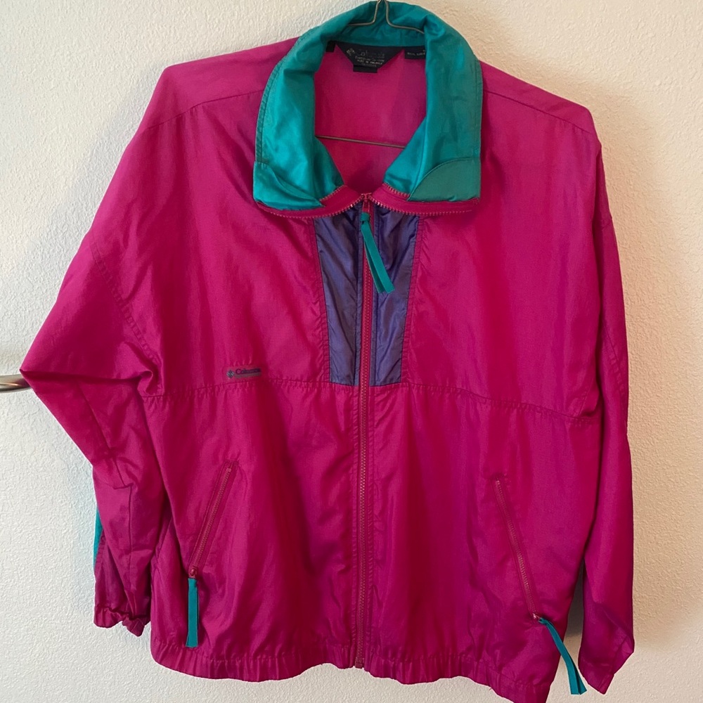 Retro Columbia Colorblock Light Jacket Vintage